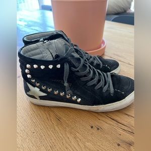 Golden Goose black studded slides size 37